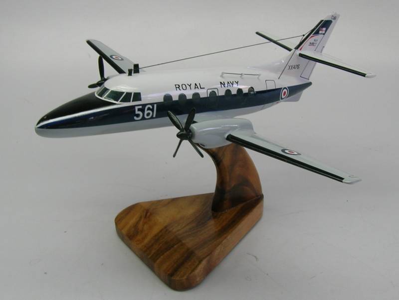 BAE 32 Jetstream Royal Navy Airplane Desktop Wood Model Regular New