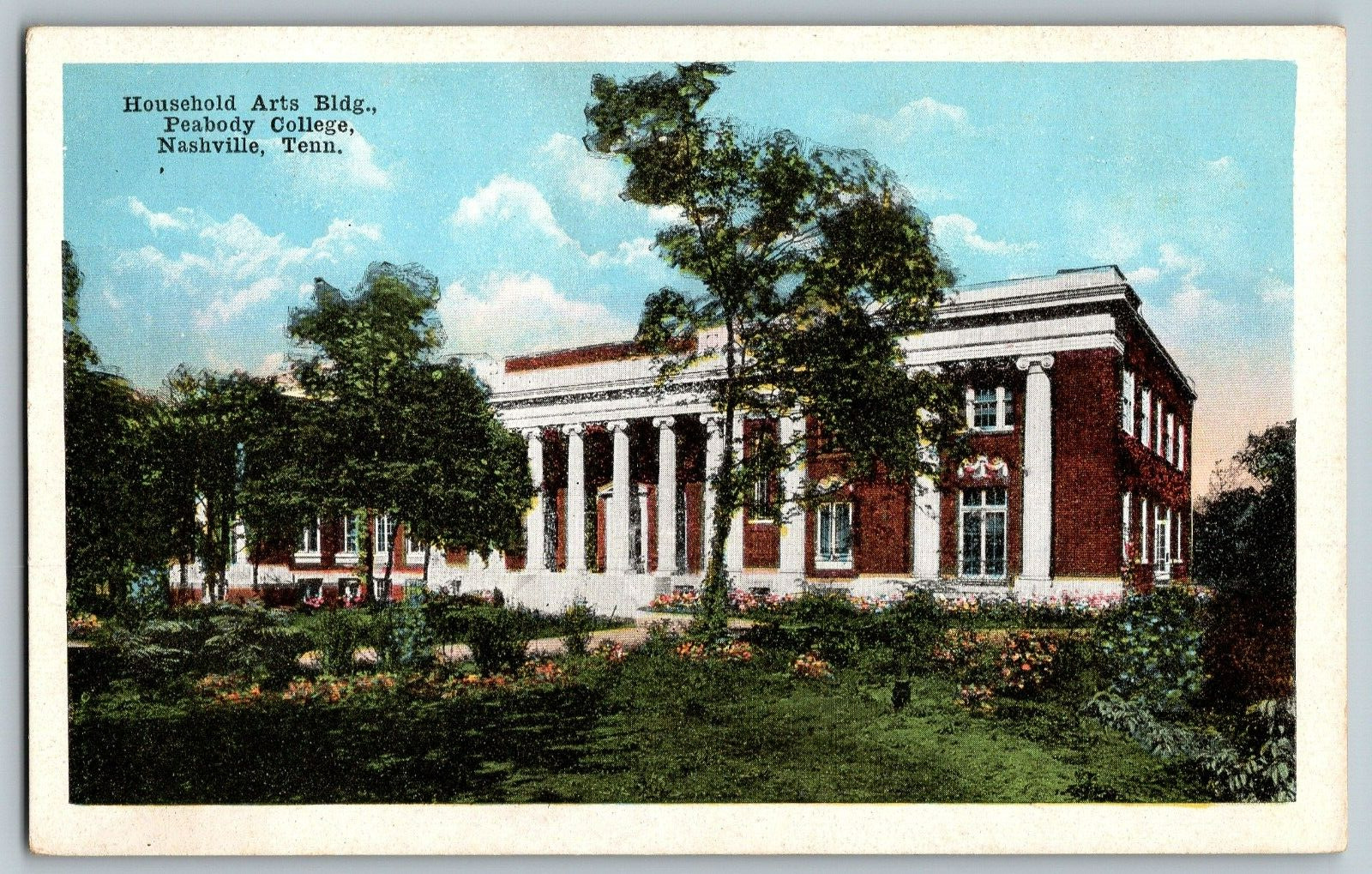 Nashville, Tennessee - Household Arts. Bldg. Peabody College - Vintage Postcard