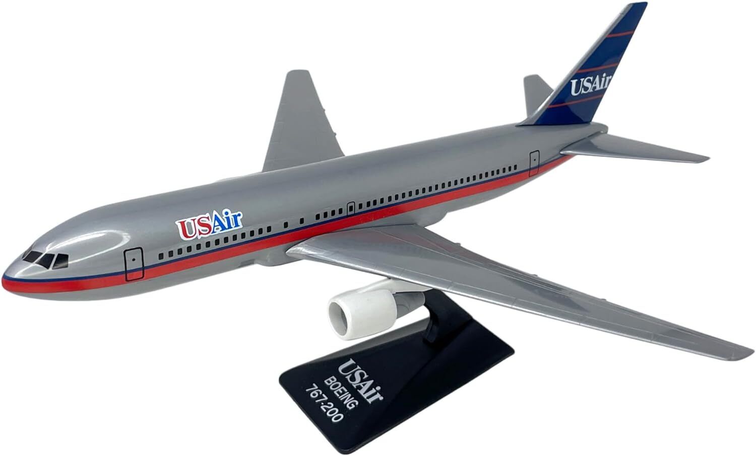 Flight Miniatures USAir Boeing 767-200 Silver Desk Display Model 1/200 Airplane