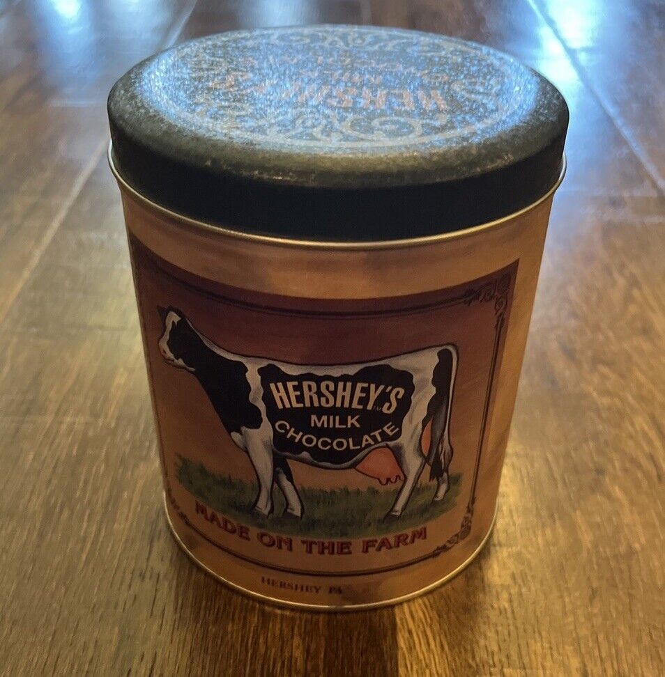 Vintage HERSHEY\'S Milk Chocolate Lidded Tin, BRISTOLWARE TIN BOX COMPANY