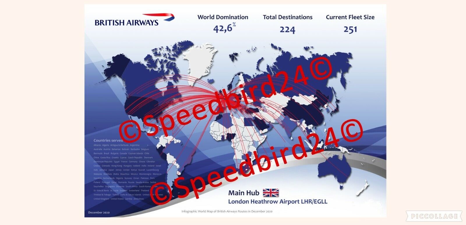 British Airways & Virgin Atlantic World Route Maps / Flight Network Maps 