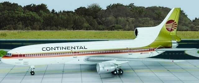 Aeroclassics Continental Airlines Lockheed L-1011 N101CA Diecast 1/400 Jet Model