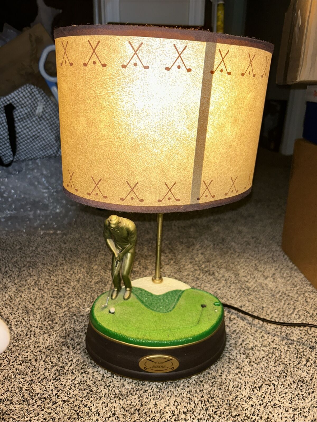 King America Vintage Golf Lamp For Birdie Very Rare Tested