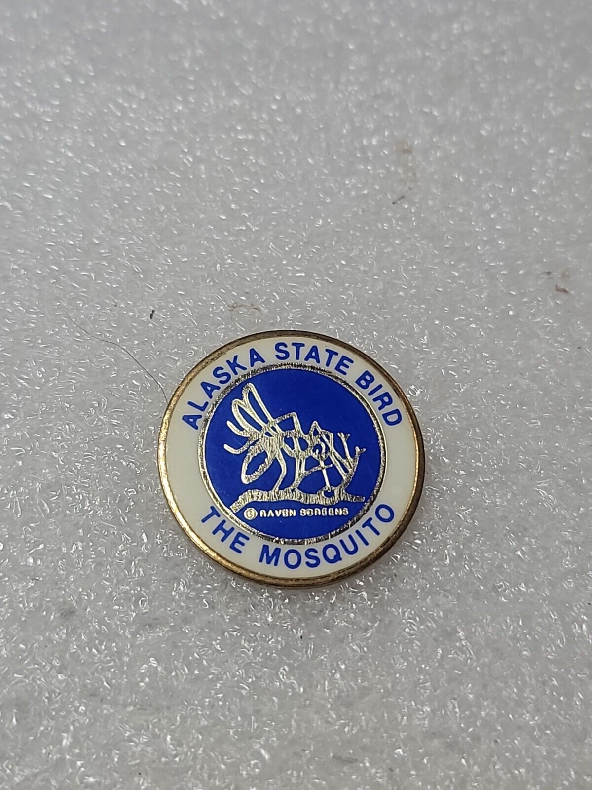 Alaska State Bird Mosquito Pin Hat Tie Lapel Pinback Collectible Travel Souvenir