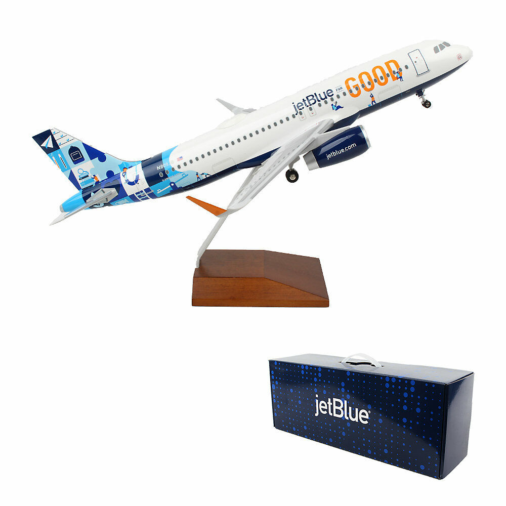 Skymarks Jetblue Airbus A320-200 For Good Hue Desk Display 1/100 Model Airplane