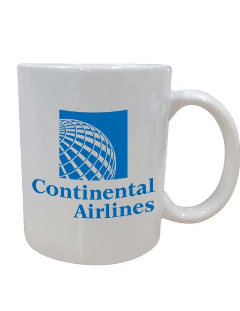 Continental Airlines Blue Retro Logo Souvenir Travel Pilot Coffee Mug Tea Cup 