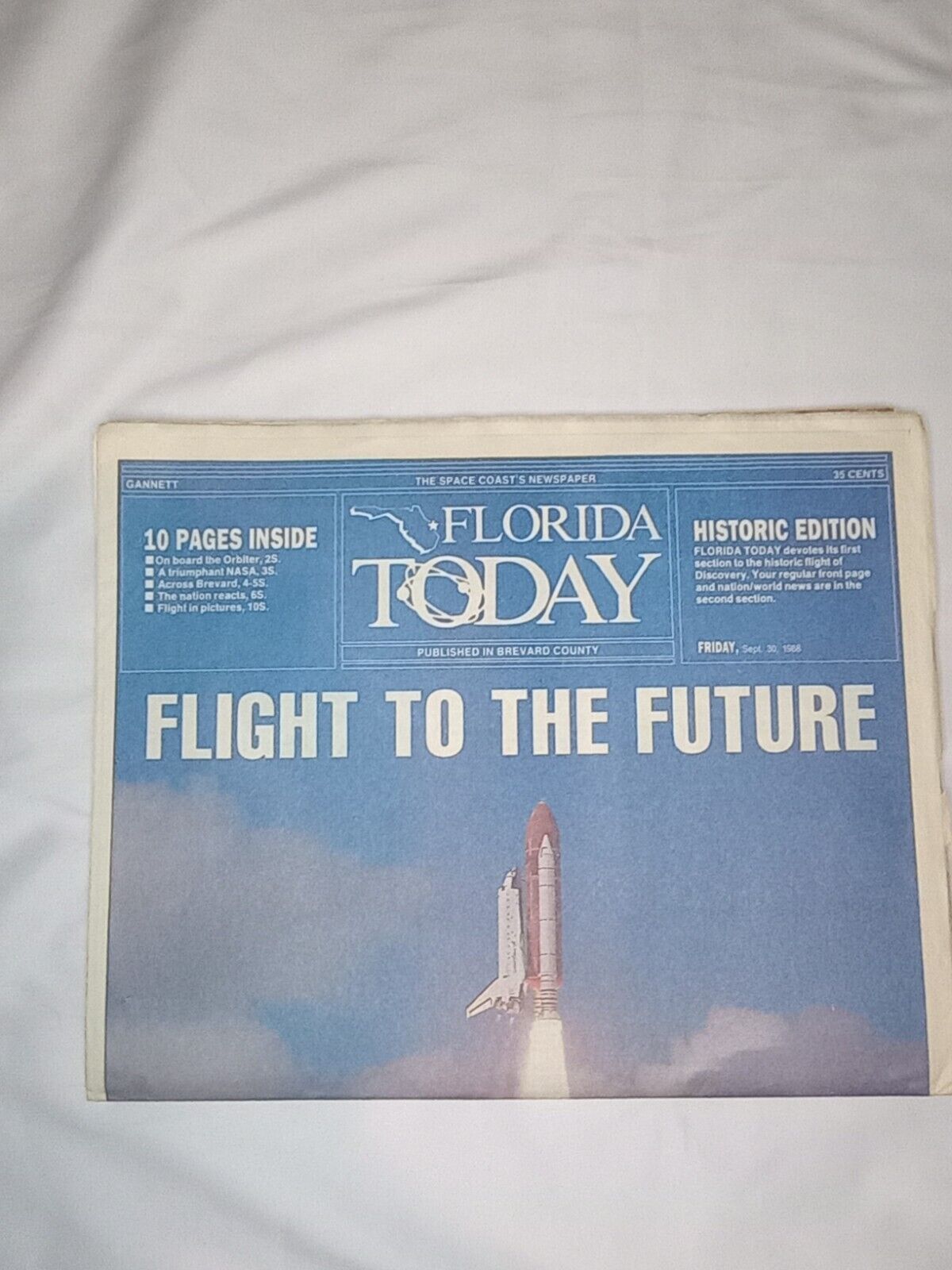 Florida Today Newspaper Sep 29 30 1988 Discovery Back To The Future NASA STS-26