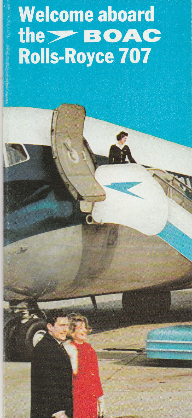 BOAC UK airline Welcome Aboard the Rolls-Royce 707 promotion brochure 1969