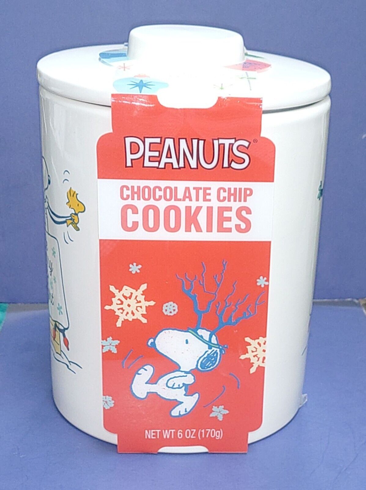 Peanuts Snoopy Holiday Collection Be Merry & Bright Cookie Jar