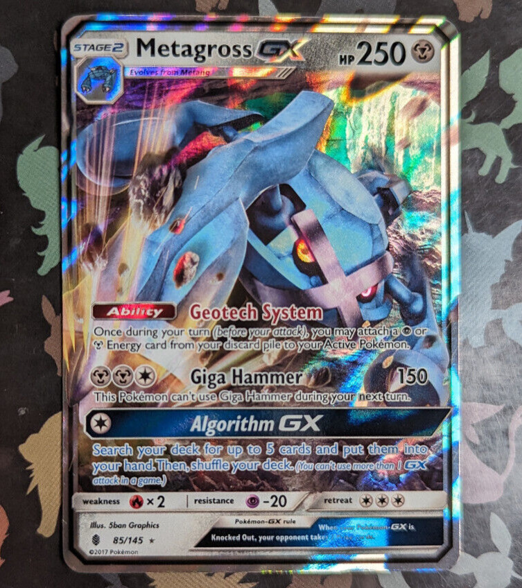 Metagross GX 85/145 Ultra Rare Sun & Moon Guardians Rising Pokemon Card NM