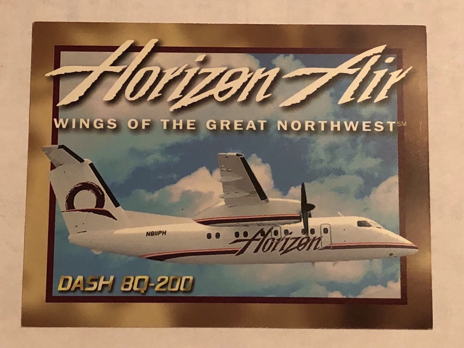 HORIZON AIR ALASKA AIRLINES BOMBARDIER DASH-8 Q200 COLLECTOR CARD NEW LIMITED