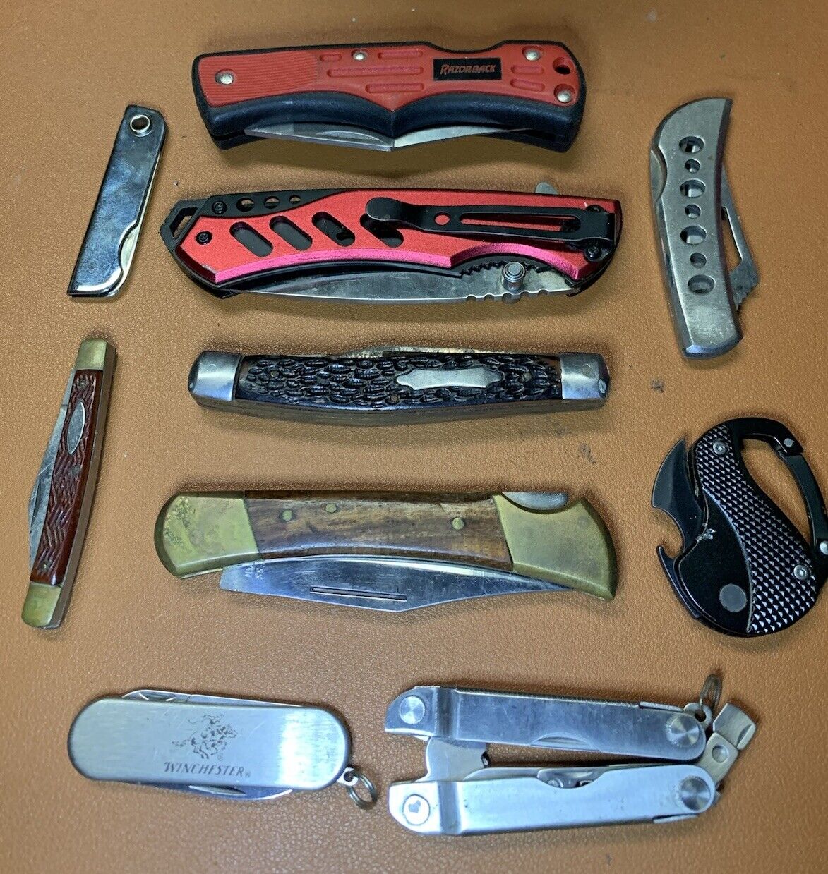 Lot Of 10 Vintage Pocket Knives Folding & Lock Back Knife