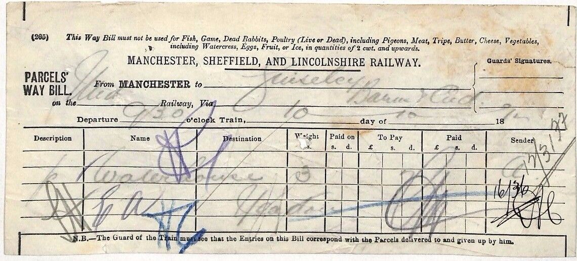 GB MANCHESTER SHEFFIELD LINCOLN Guiseley Railway 1892 {samwells-covers}AZ80