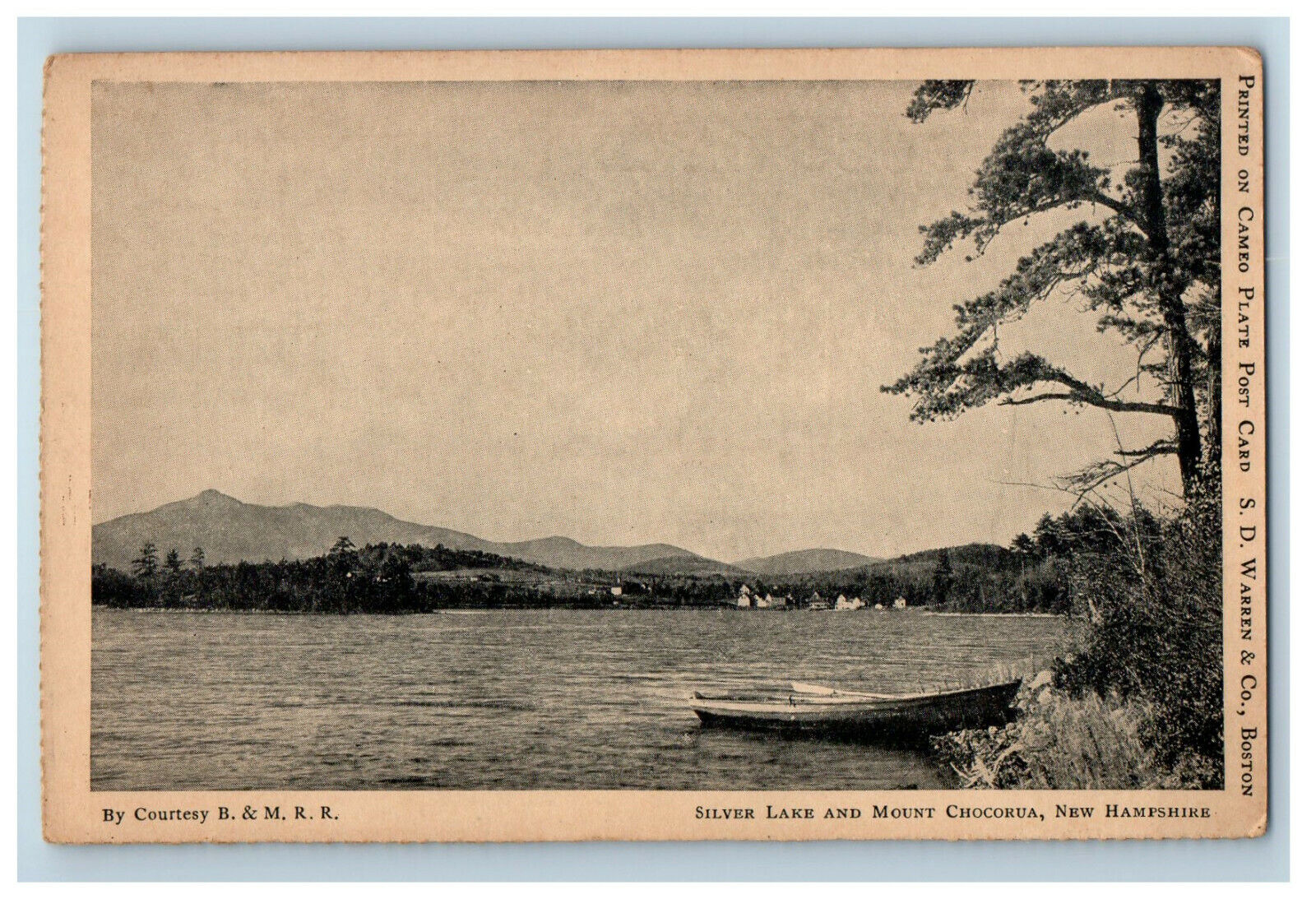 c1910 Silver Lake and Mount Chocorua, New Hampshire NH Unposted Postcard