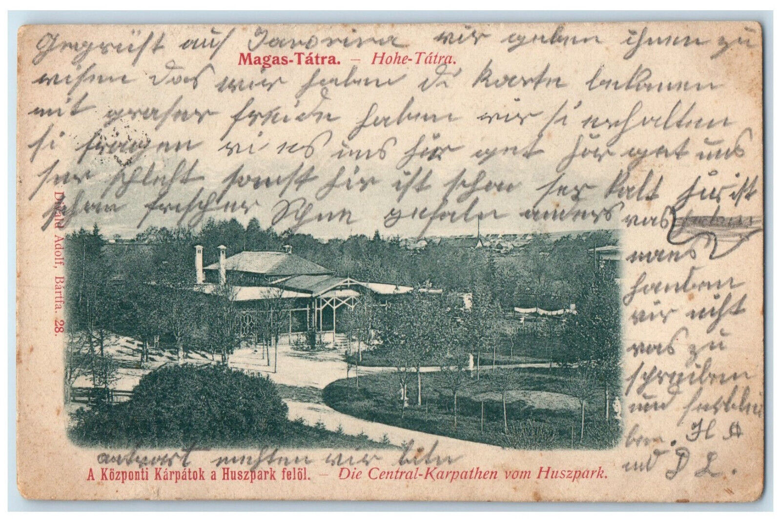 1922 Die Central Carpathians Vom Huzpark High Tatras Slovakia Postcard
