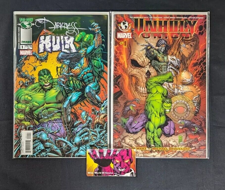 The Darkness / Incredible Hulk #1 & Unholy Union #1 Marvel / Image