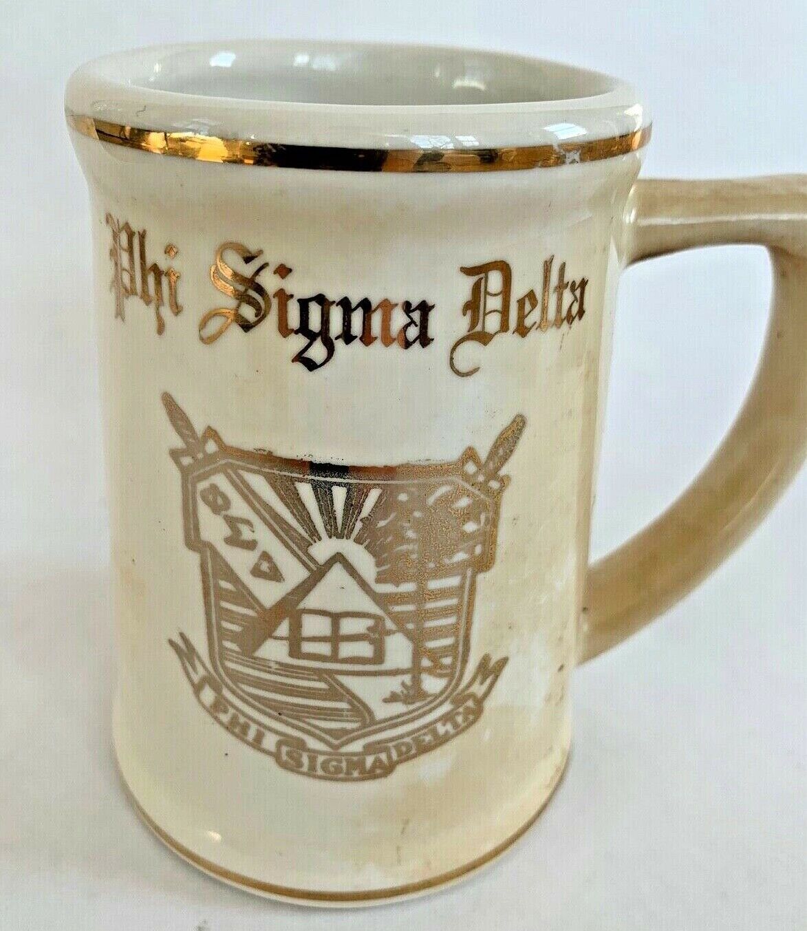 vtg 1964 Phi Sigma Delta Cornell University MUG cup Ithaca NY tankard fraternity