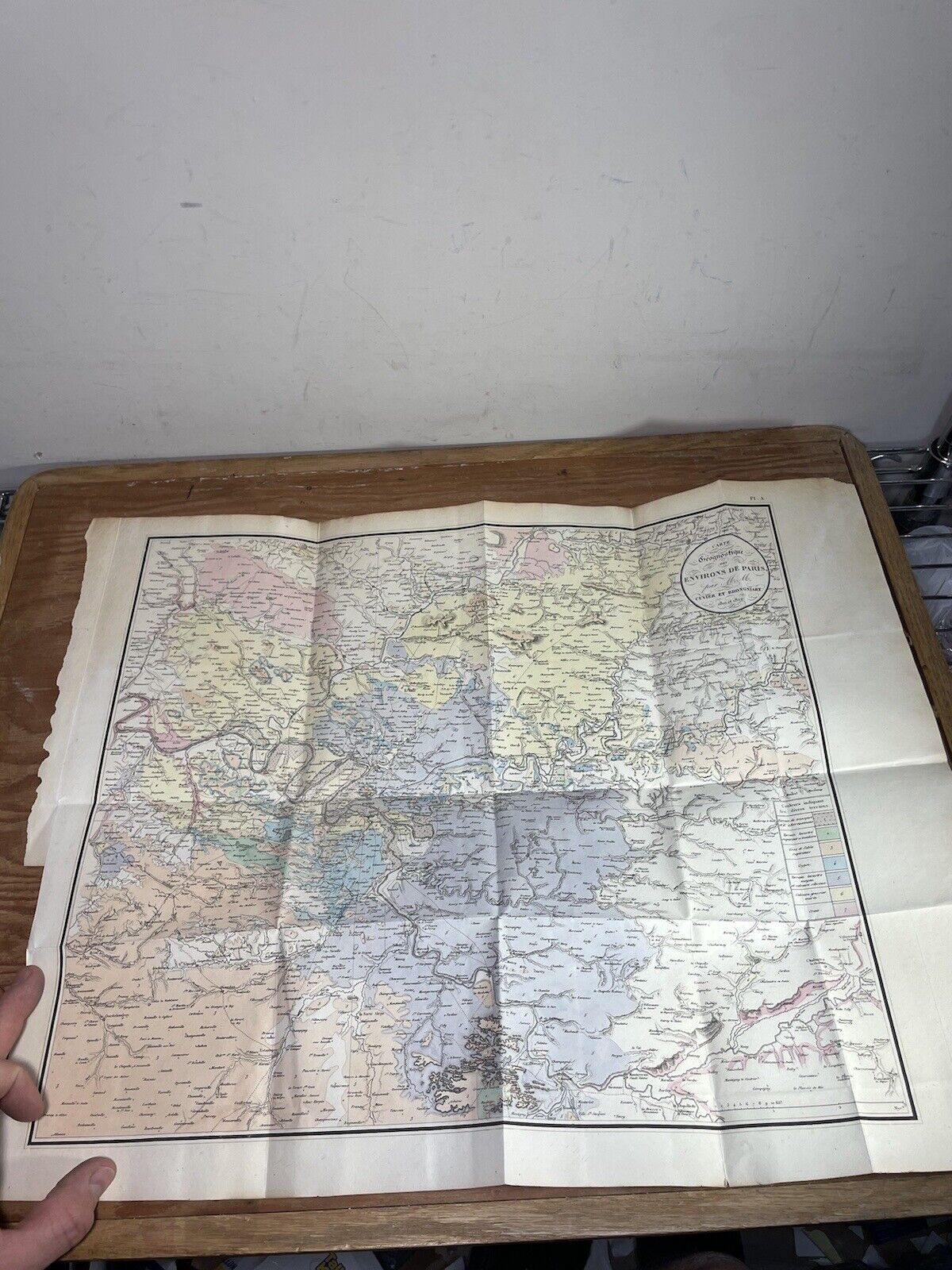 Carte Geognostique Des Environs De Paris Cuvier Et Brongniart Map 1810 Et 1822