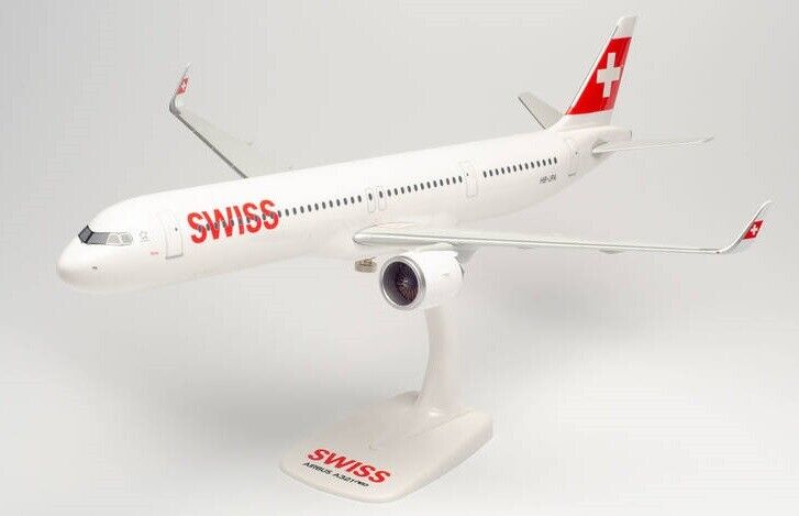 Herpa 613347 Swiss International Airbus A321neo Desk Top Model 1/100 AV Airplane