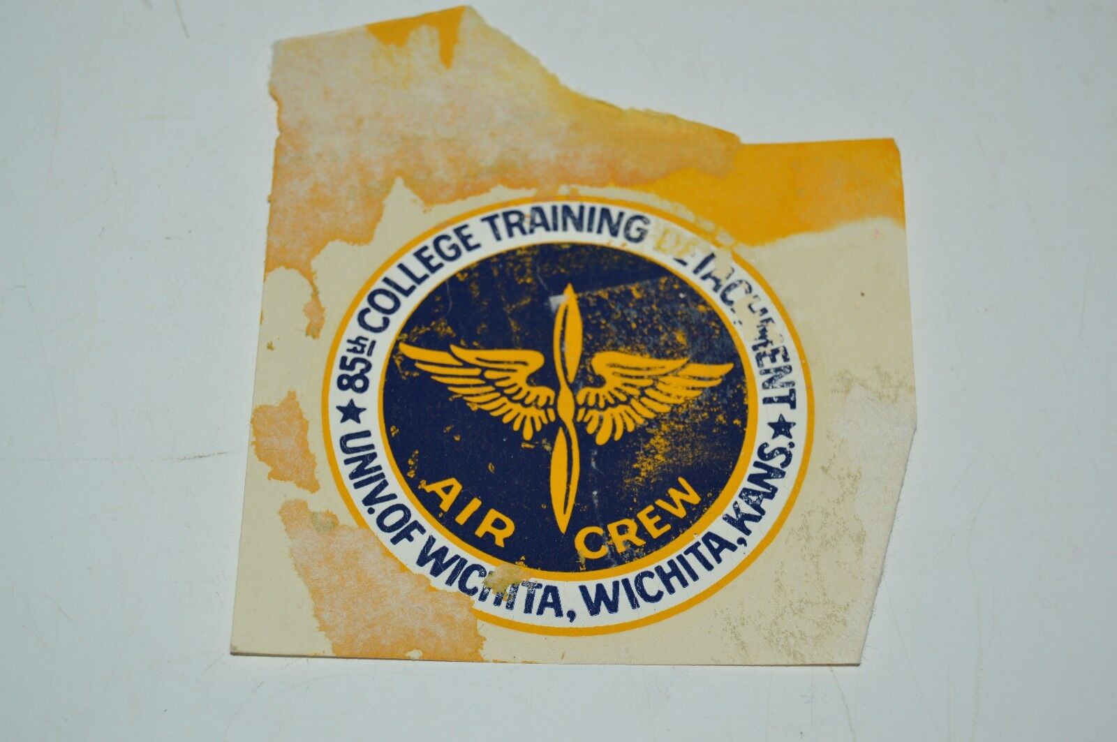 Vintage United States Air Force USAF 85TH Air Crew Wings Window Decal WICHITA KS