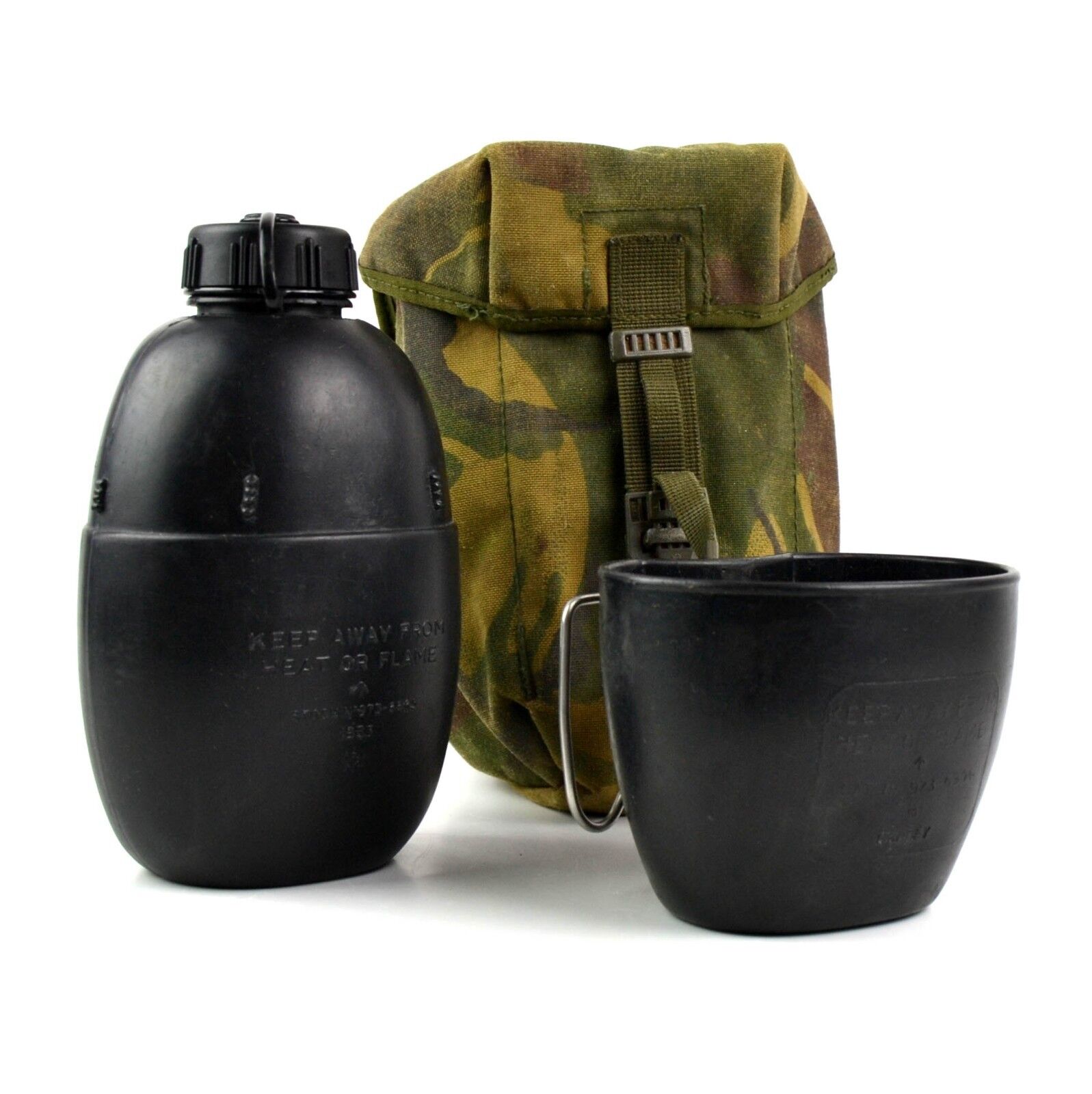 Original genuine british army canteen with mug 58 water bottle with pouch