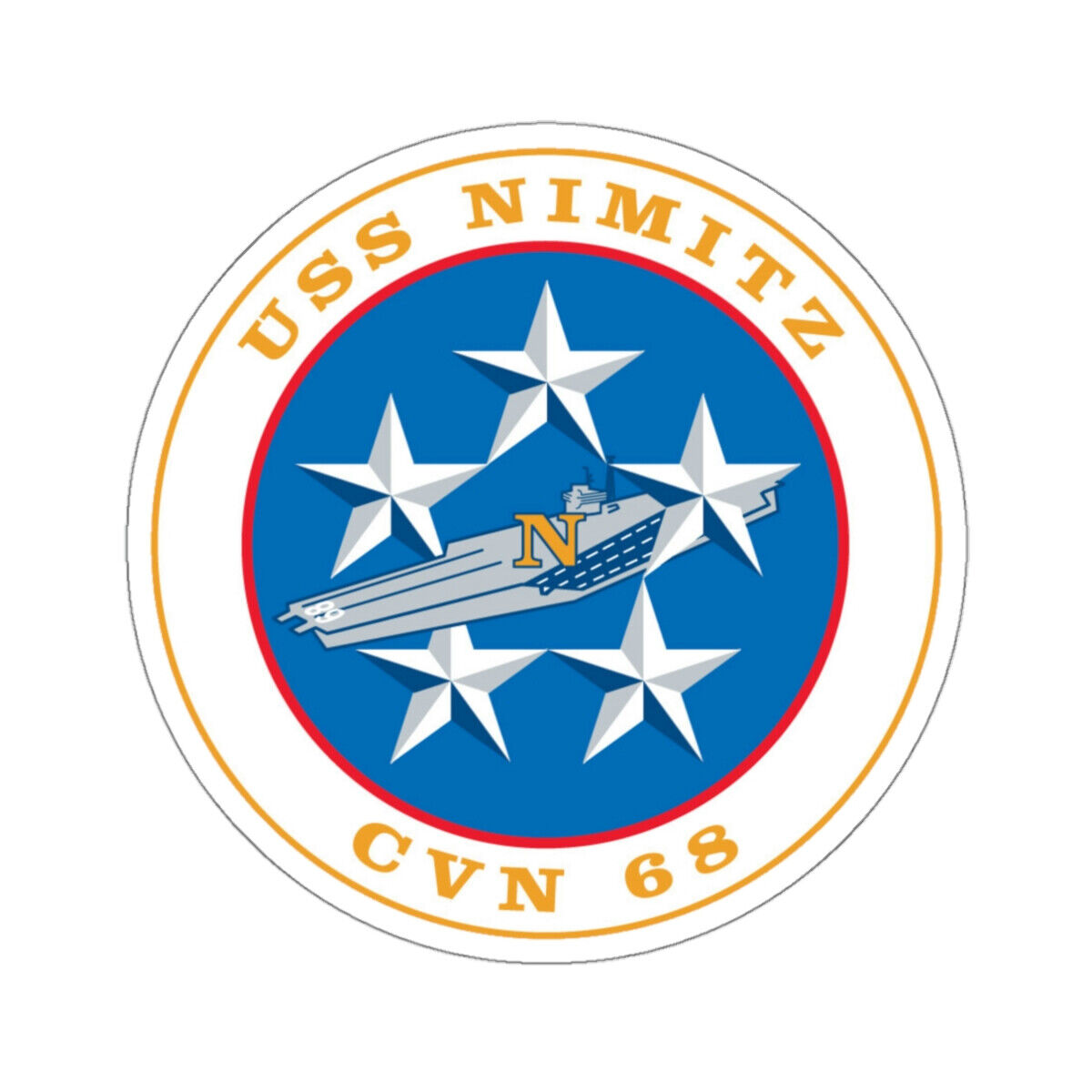 USS Nimitz CVN 68 (U.S. Navy) STICKER Vinyl Die-Cut Decal