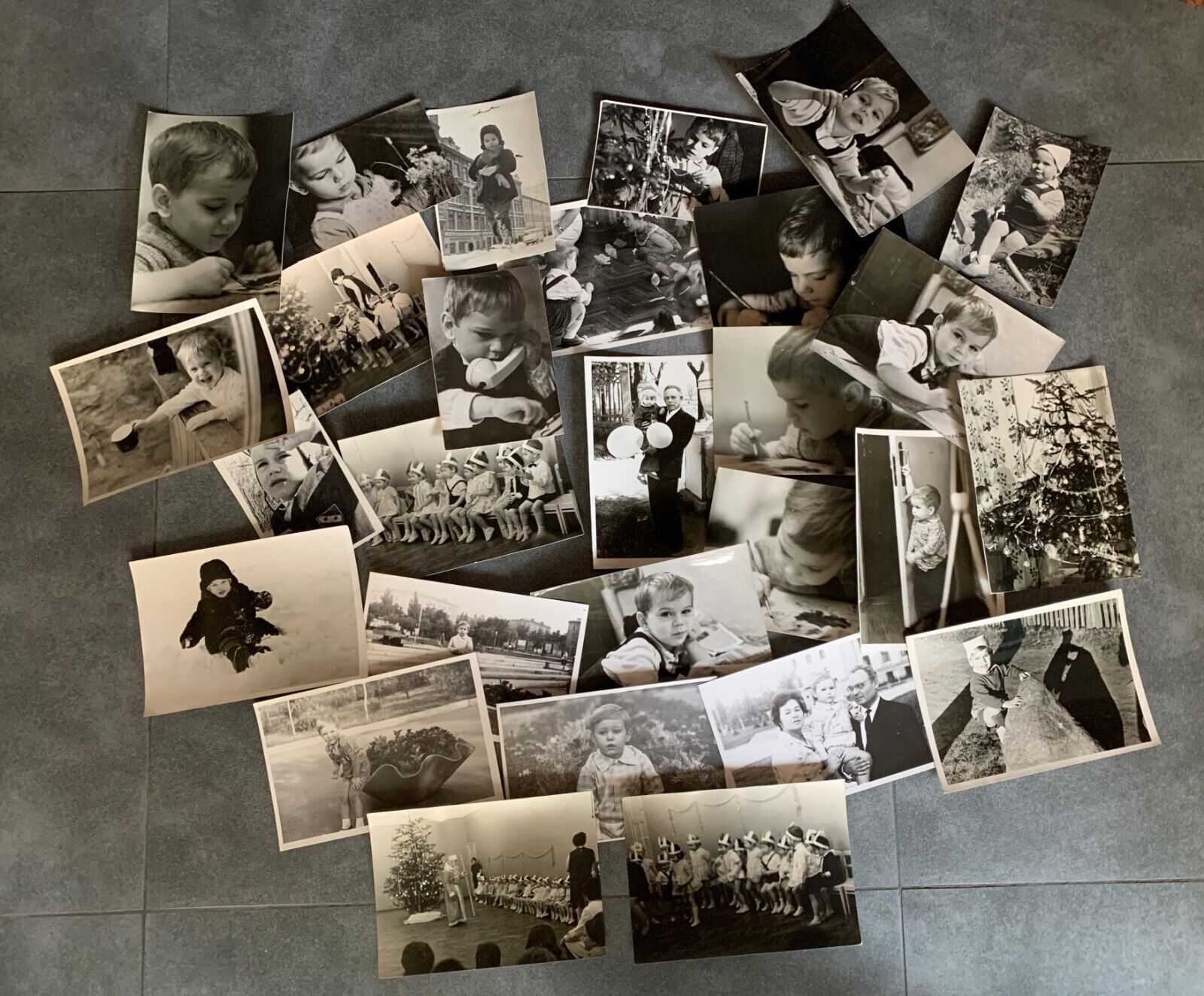 Set of old Soviet photographs - Soviet childhood, 1960-1990, 28 pieces