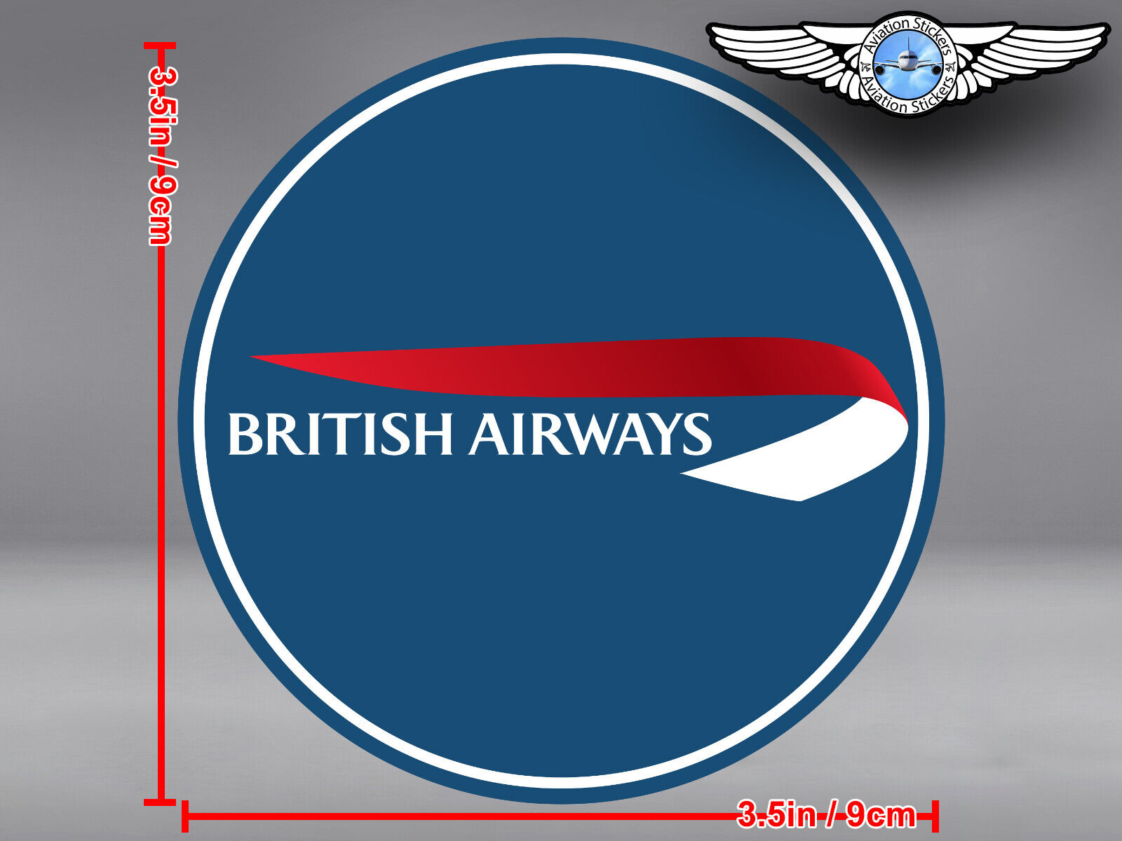 BRITISH AIRWAYS BA BLUE BACKGROUND LOGO DECAL / STICKER
