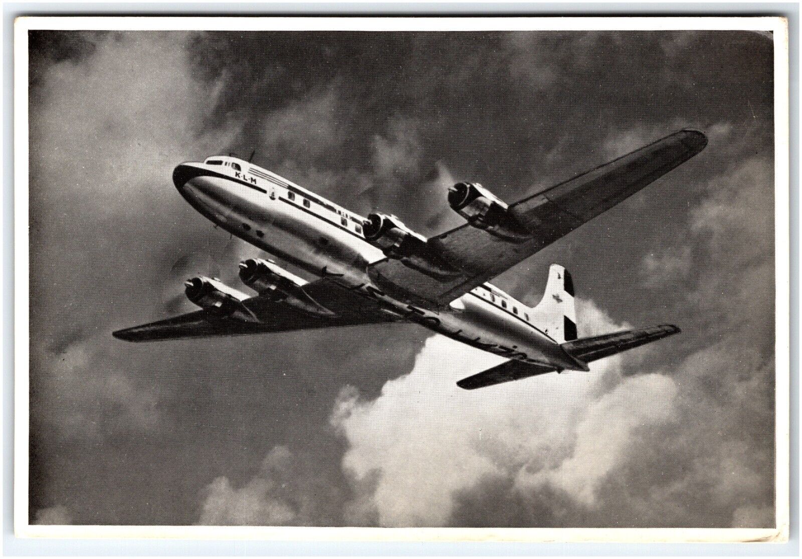 DOUGLAS DC-6 B  KLM ROYAL DUTCH AIRLINES  ADVERTISING POSTCARD