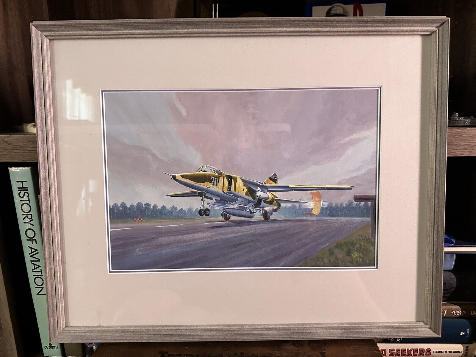 MIG 27 Fogger  -Original CASEIN Painting by Aviation Artist Michael Boss in 1988