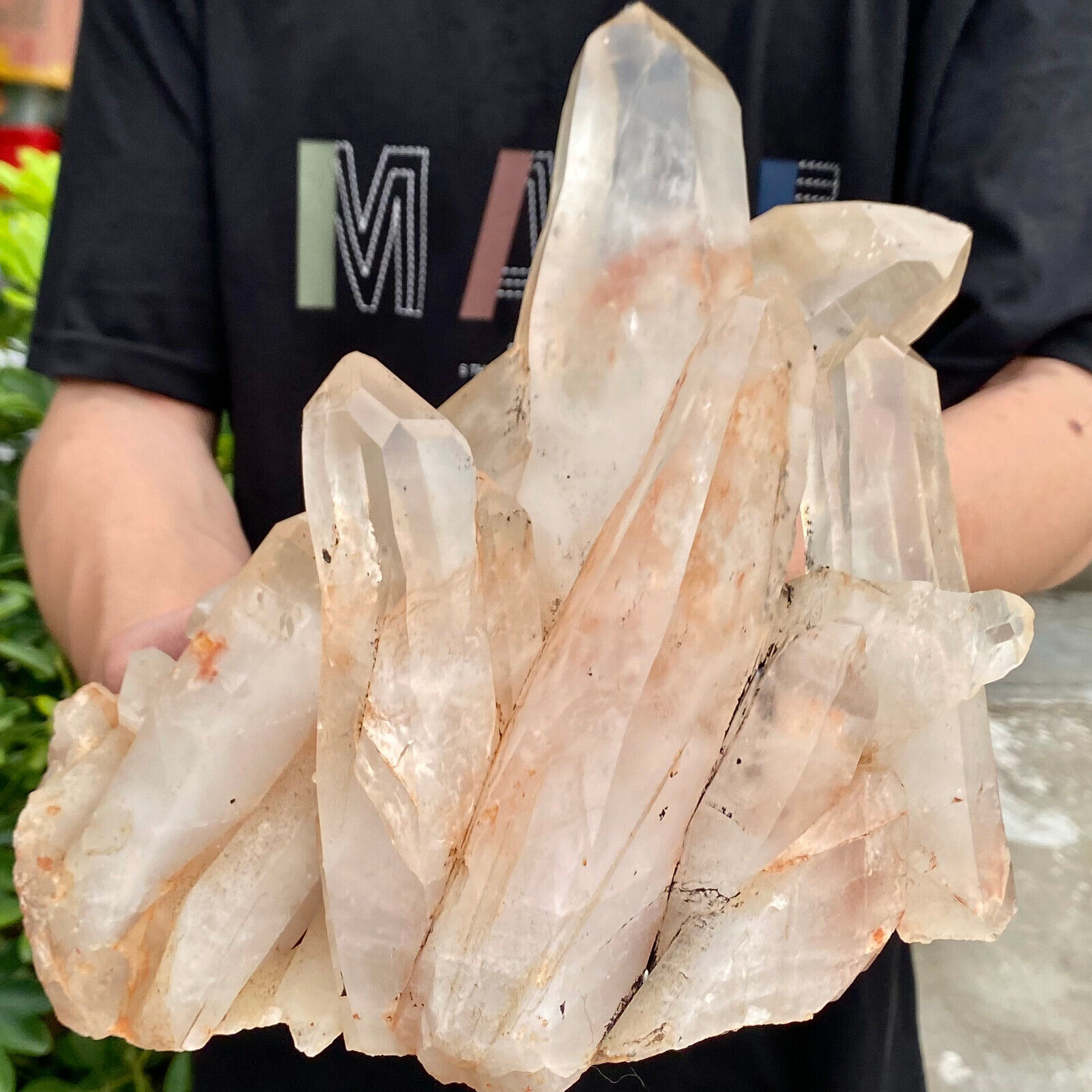 9.68LB  Natural clear quartz cluster mineral crystal specimen healing.