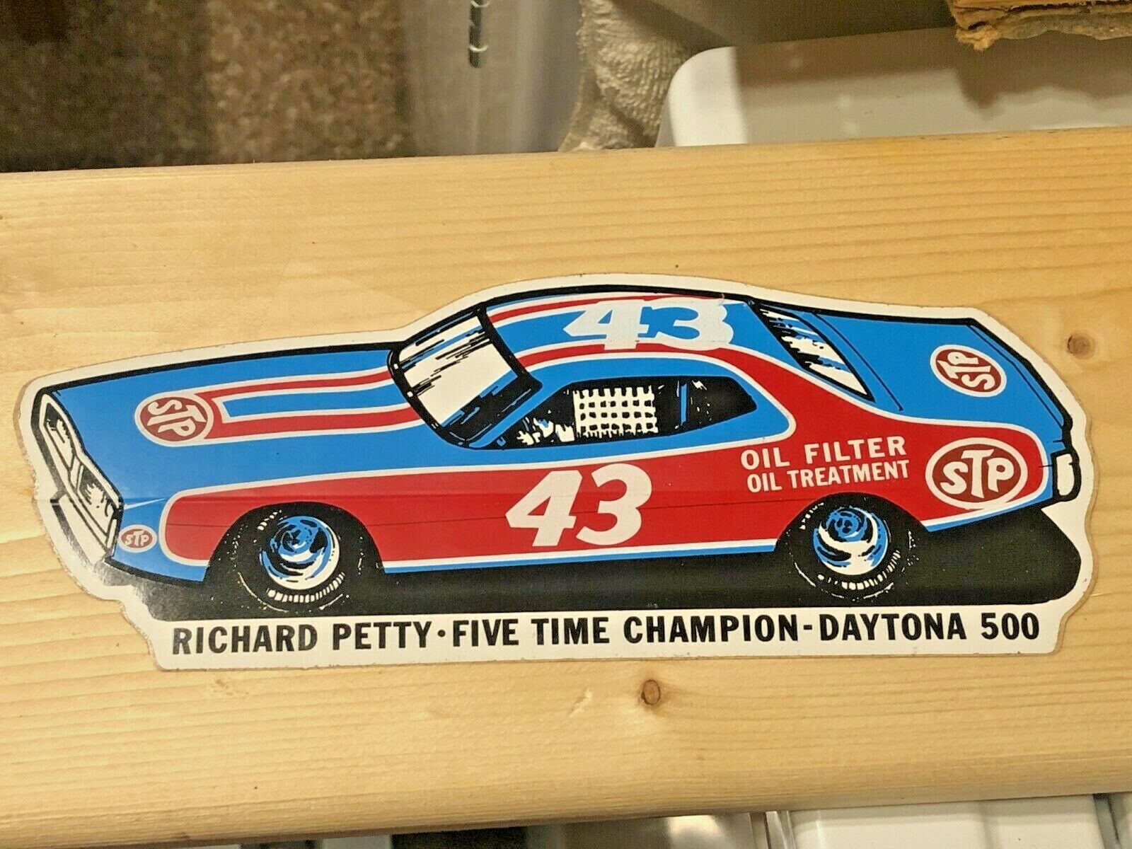 STP, Car 43, Richard Petty, Five Time Daytona 500 Champion, Beautiful Sticker