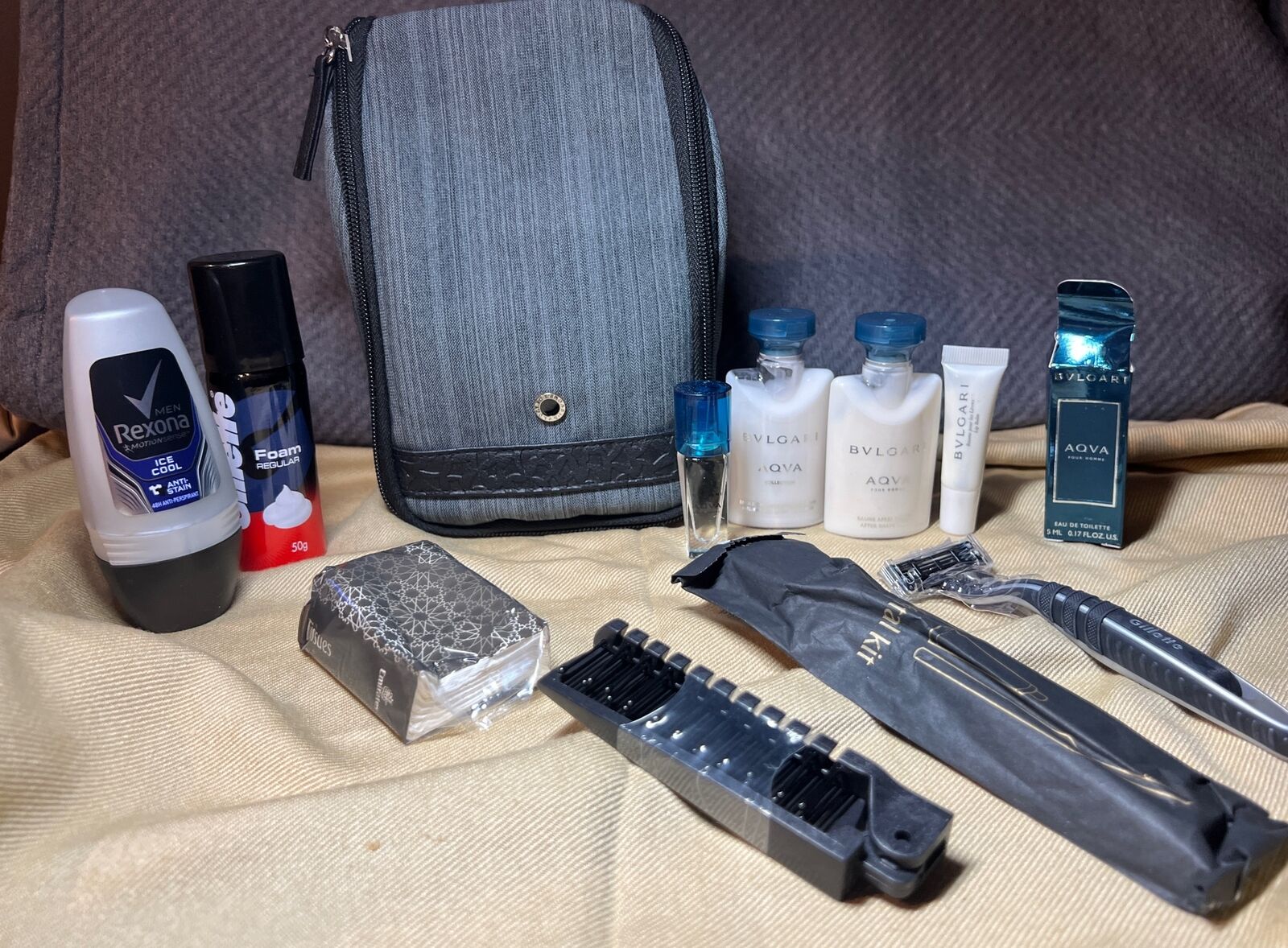 Emirates Airlines first class amenity kit men