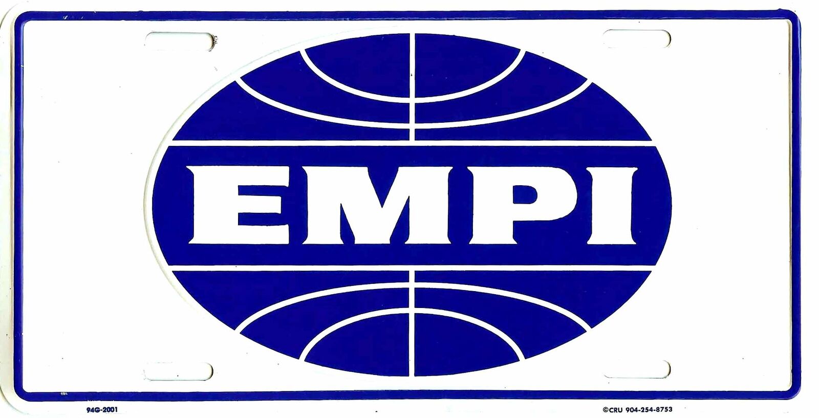 NEW OLD STOCK EMPI METAL AUTO LICENSE PLATE CAR TAG AUTO TAG EMBOSSED #2720