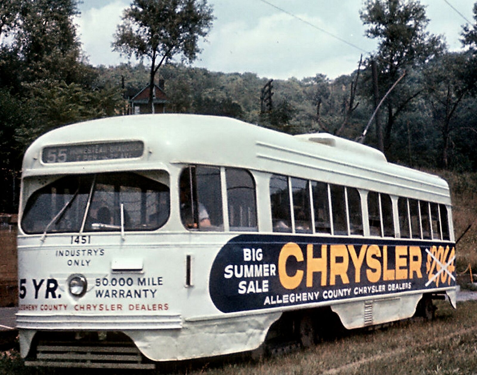 1963 Pittsburgh Railways Co EAST PITTSBURGH Streetcar 8.5X11 PHOTO