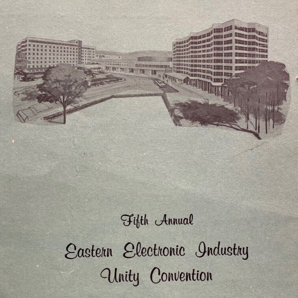 1960 Electronic Industry Convention Restaurant Menu Concord Hotel Kiamesha Lake