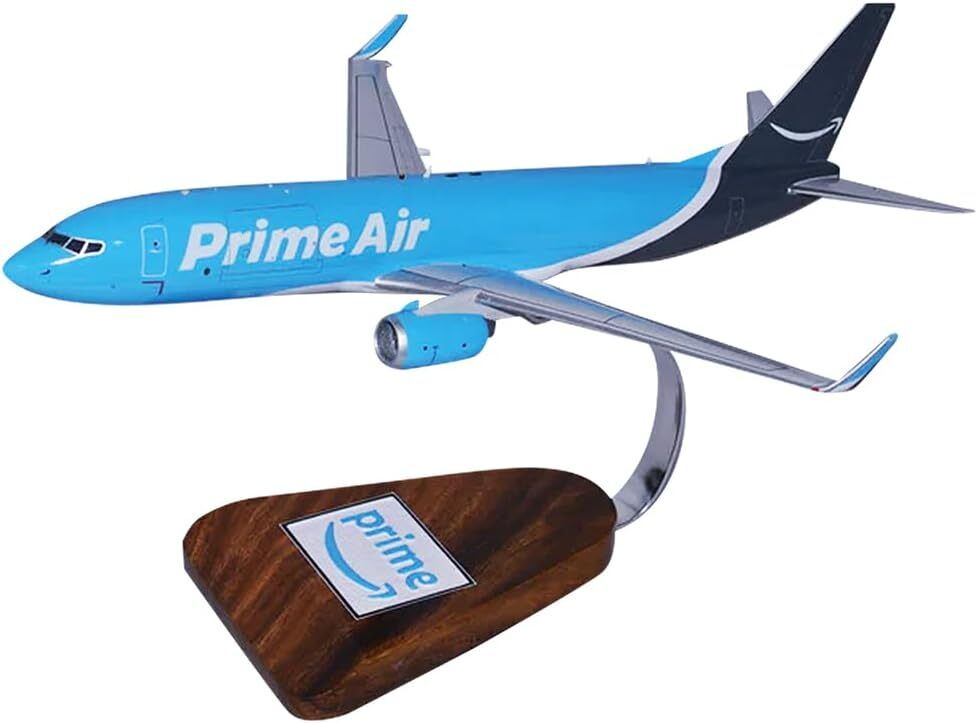 Amazon Prime Air Boeing 737-800 Desk Top Display Jet Model 1/100 SC Airplane New