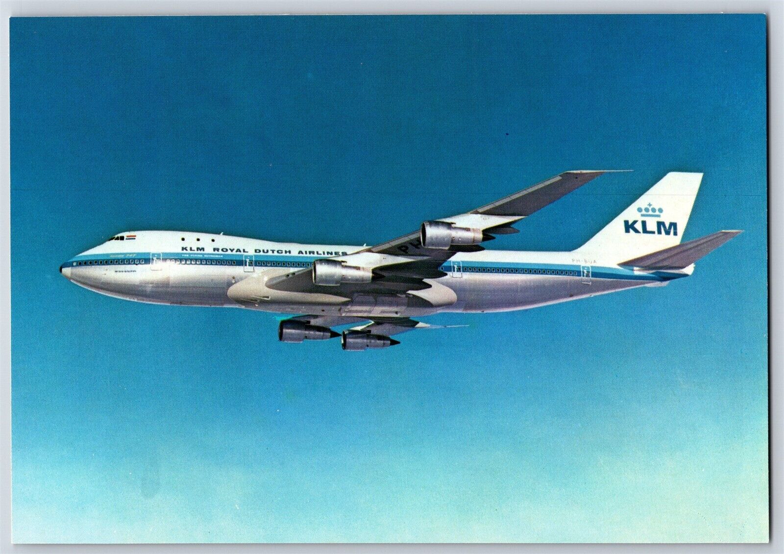 Airplane Postcard Dutch KLM Airlines Boeing 747B Jumbo Jet VN426/2 BO12