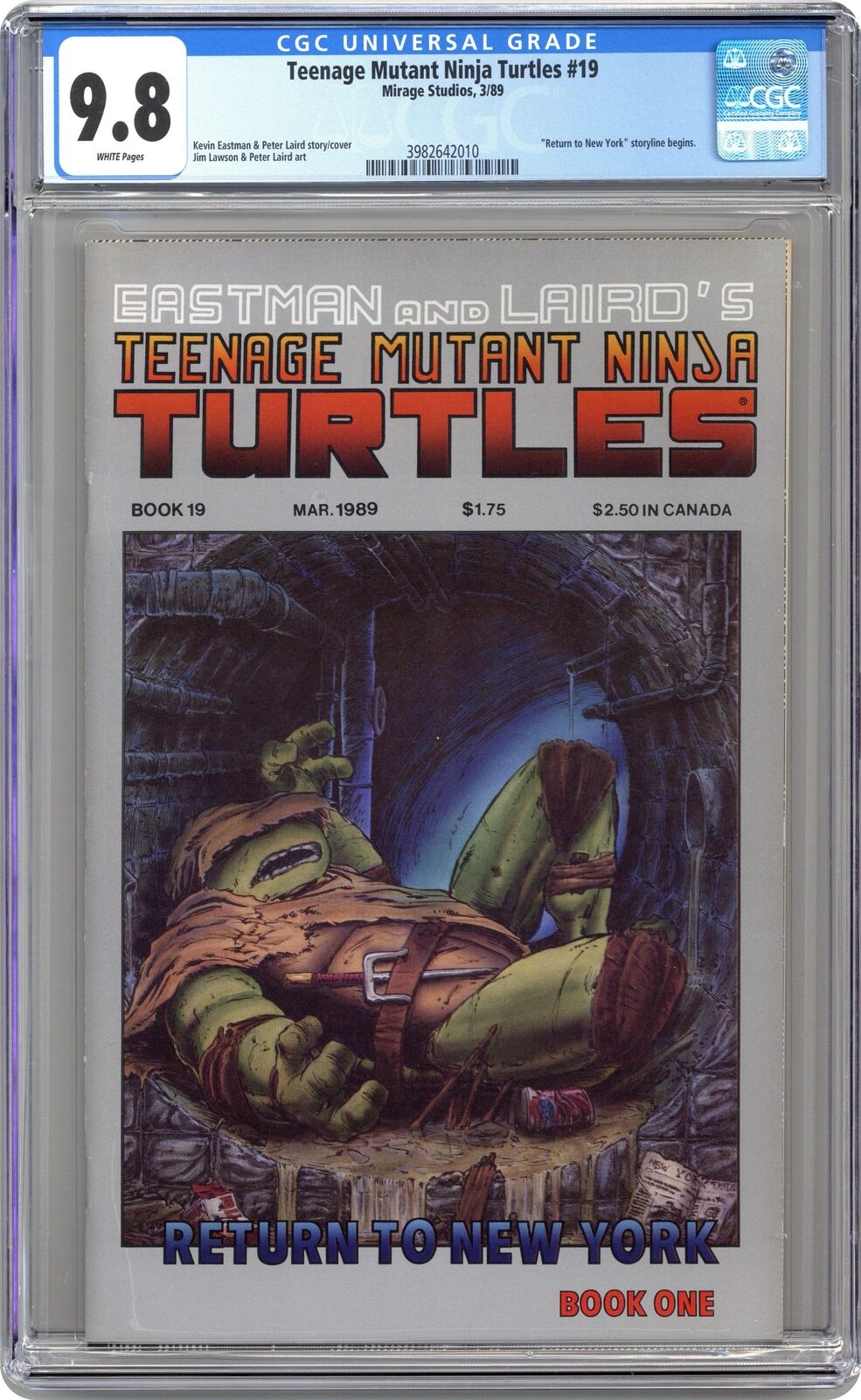 Teenage Mutant Ninja Turtles #19 CGC 9.8 1989 3982642010