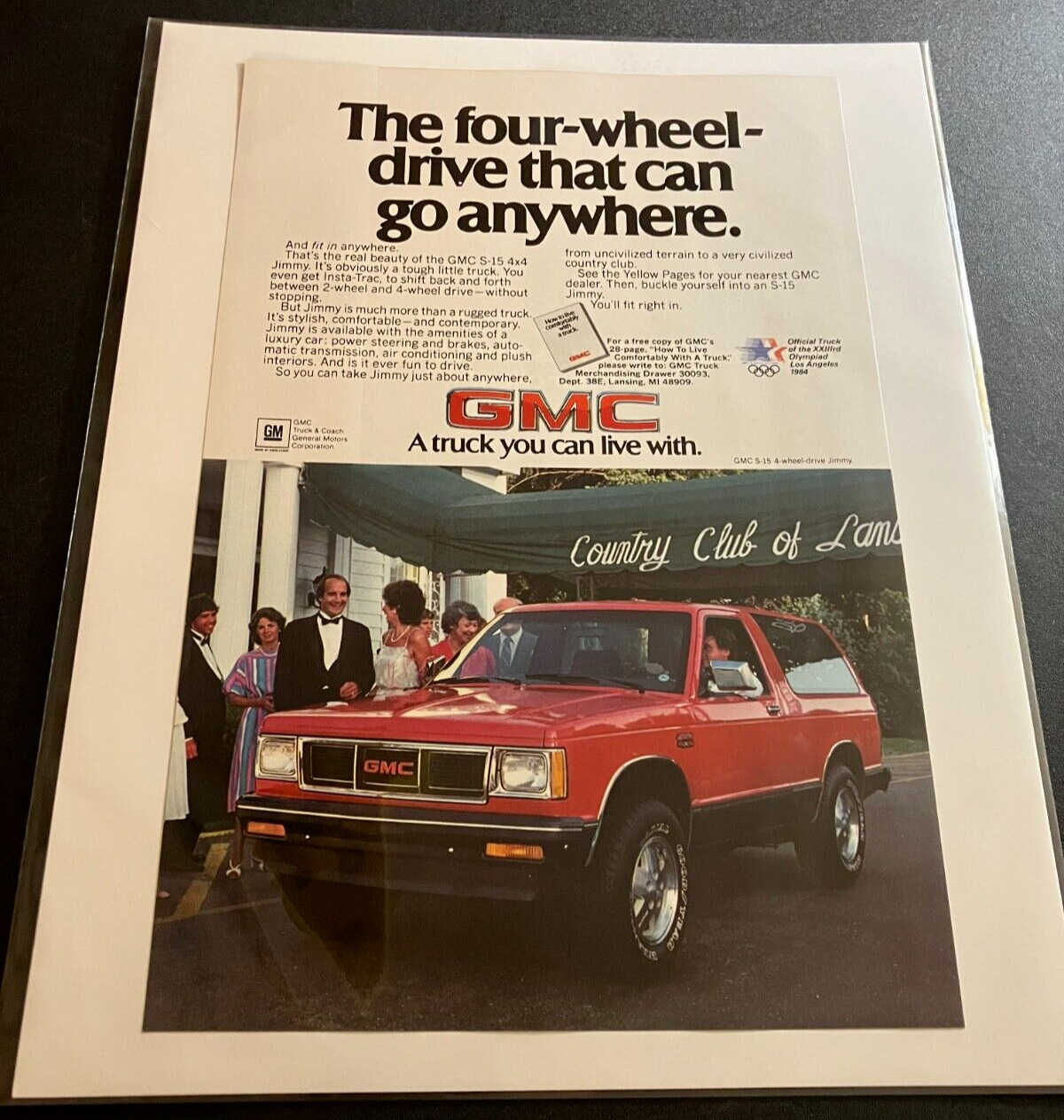 1983 GMC S-15 Jimmy 4x4 SUV - Vintage Original Automotive Print Ad / Wall Art