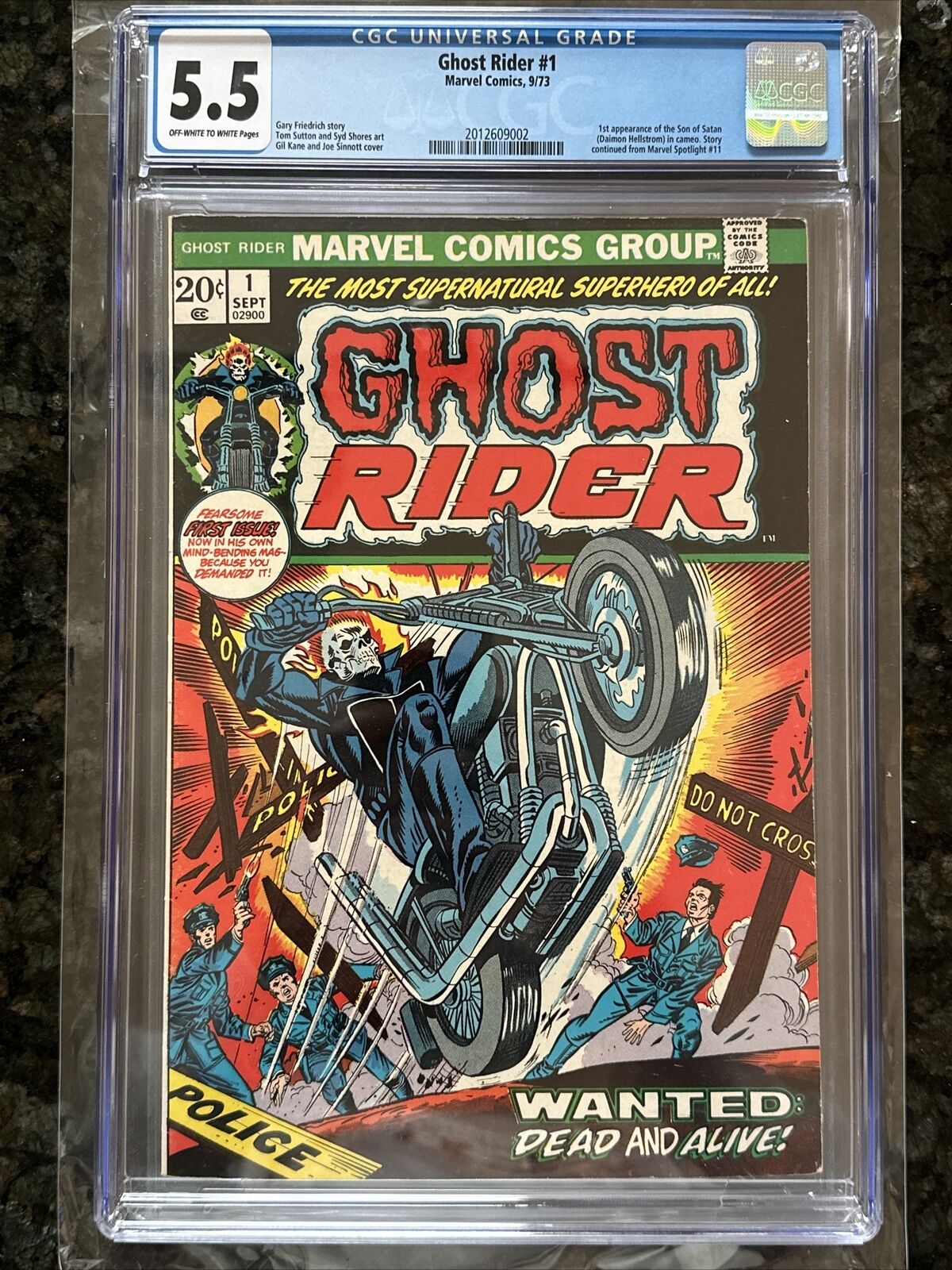 Ghost Rider #1 1973 Key Marvel Comic Book 1st Appearance Son Of Satan CGC 5.5