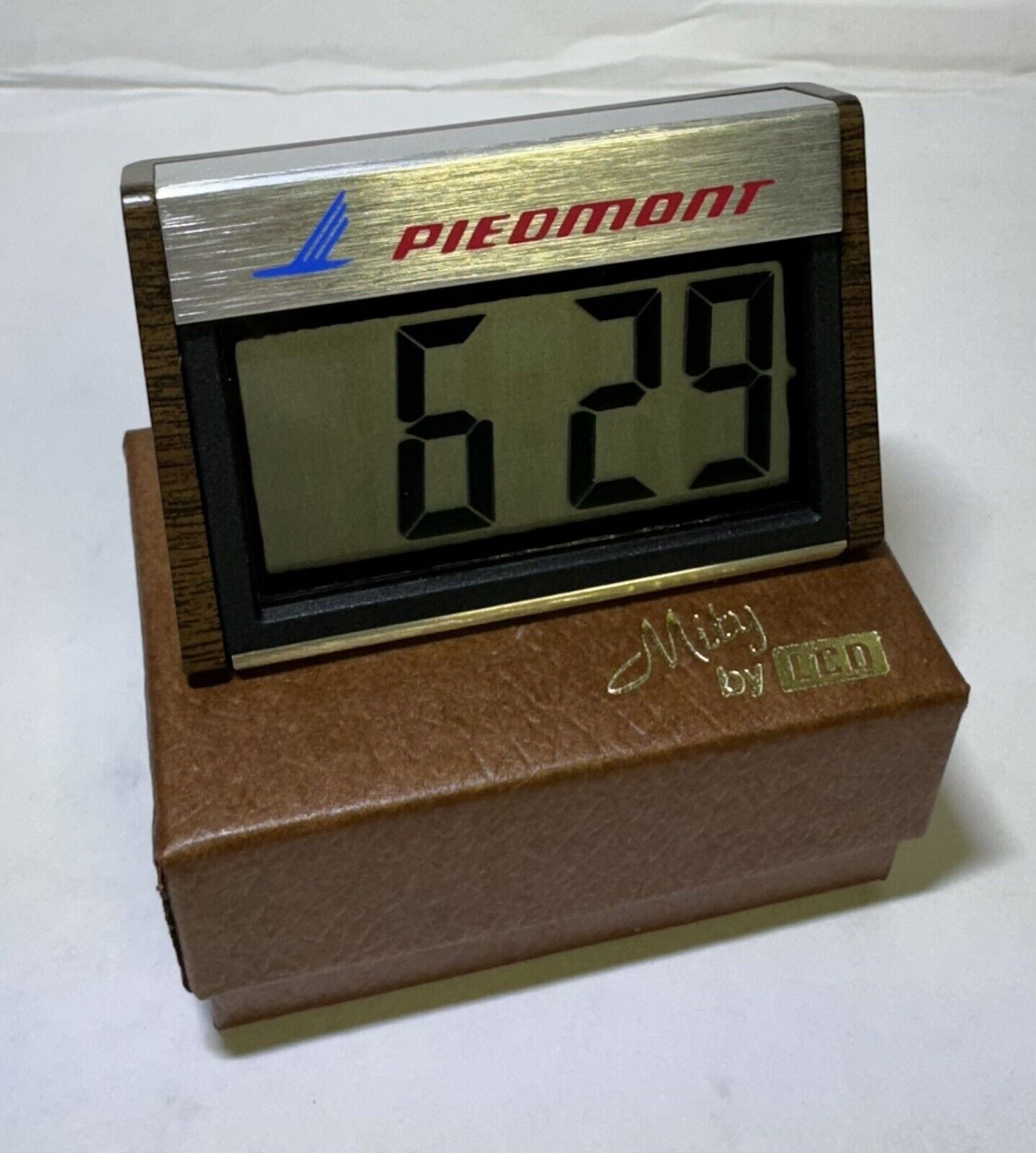 Piedmont Airlines 1980s NOS “Mity LCD” Travel Clock - MINT