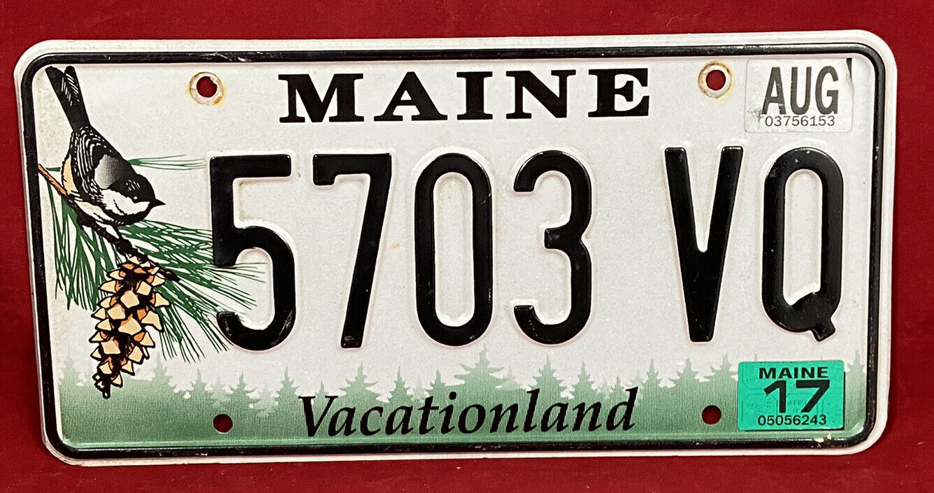 2017 Maine Vacationland License Plate Tag 5703 VQ
