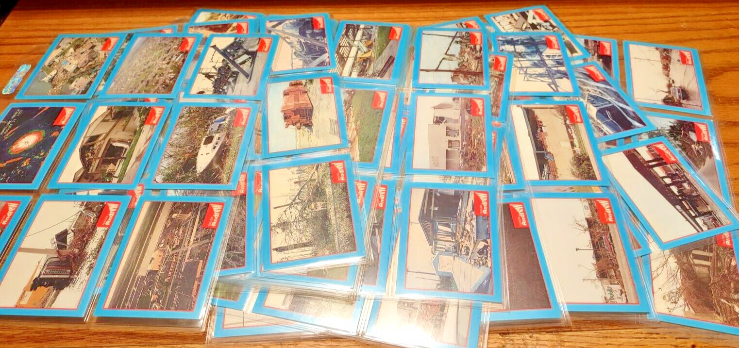 1992 ATM Trading Cards - HURRICANE ANDREW set of 100 cards NM in plastic sheets