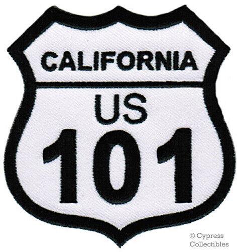 US HIGHWAY 101 PATCH CALIFORNIA embroidered HIGHWAY ROAD SIGN SOUVENIR iron-on