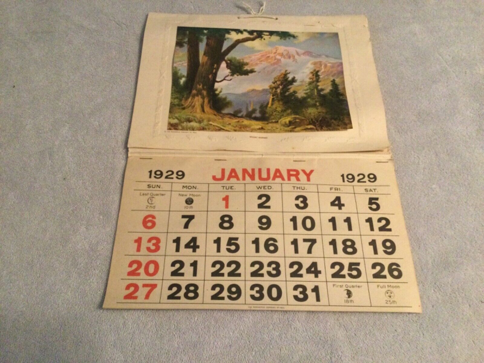 Very Nice,Vntg,1929,Fancy,Advertising,Calender,Complete.Going on 100yrs old now