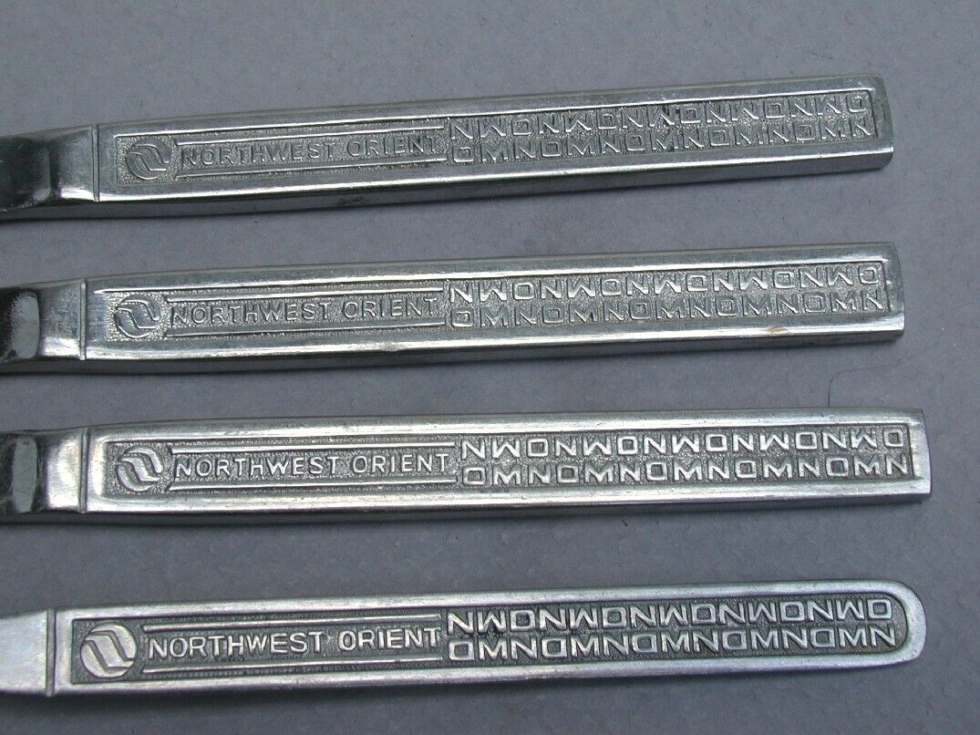 Vintage Stainless - NORTHWEST ORIENT AIRLINES - 4 pieces NWO