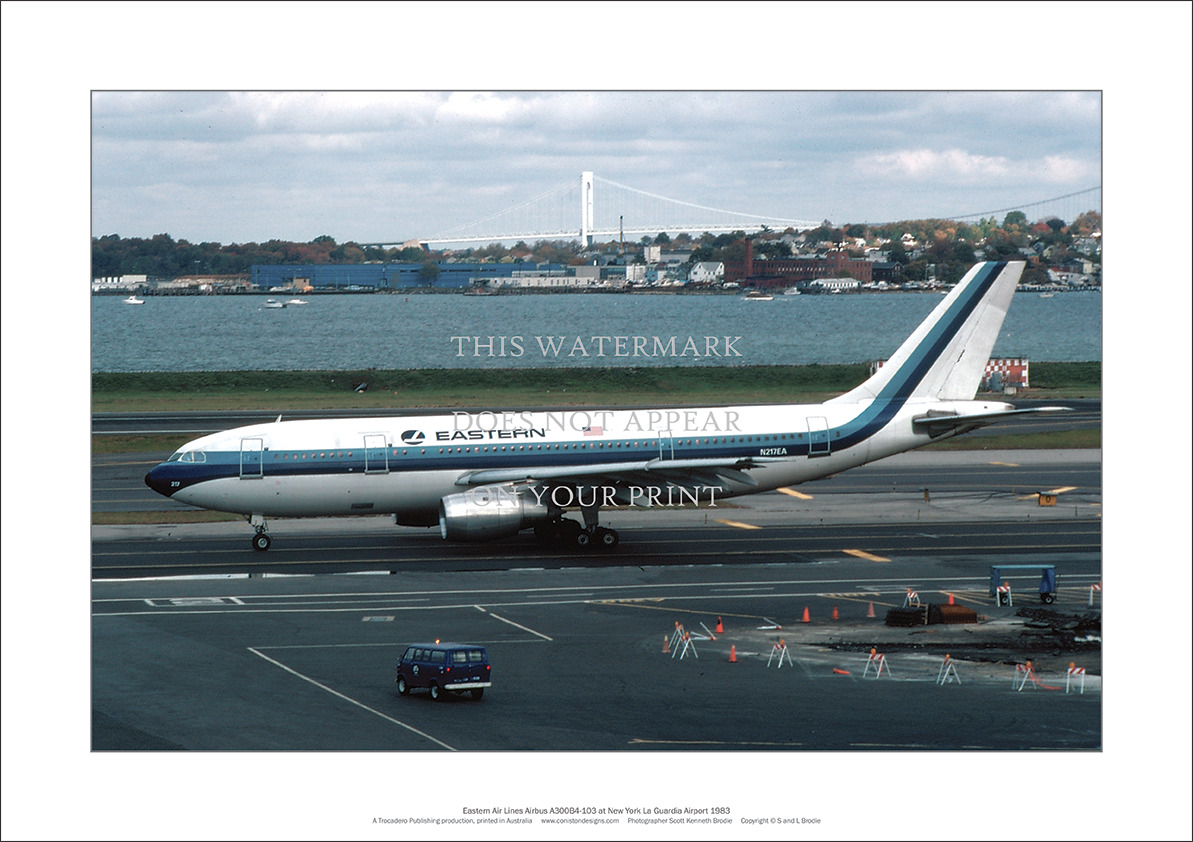 Eastern Air Lines Airbus A300 A2 Art Print – NY La Guardia – 59 x 42 cm Poster