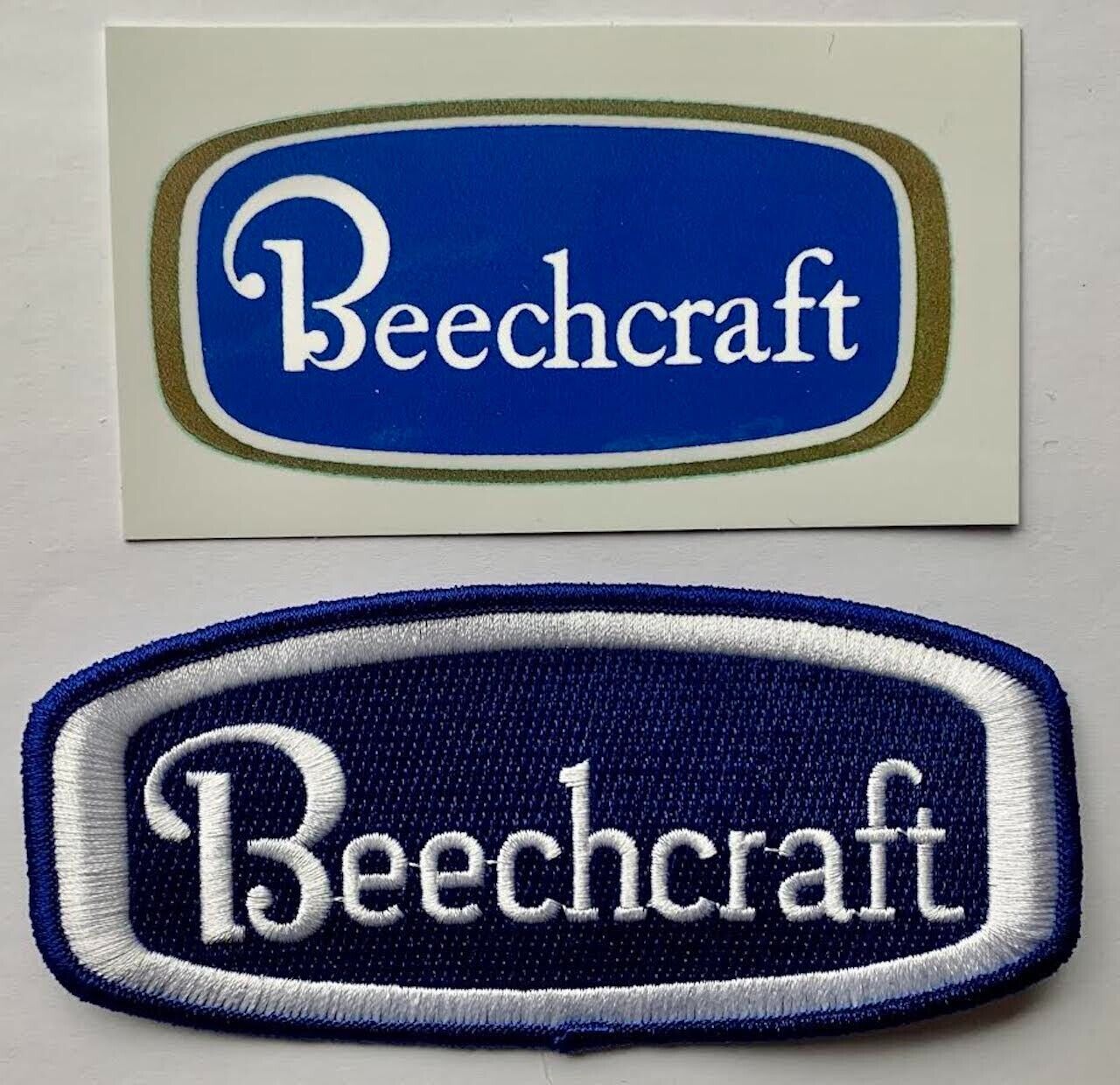 Beechcraft Grouping - Peel & Stick Vinyl Decal and Embroidered Patch GRP-0160