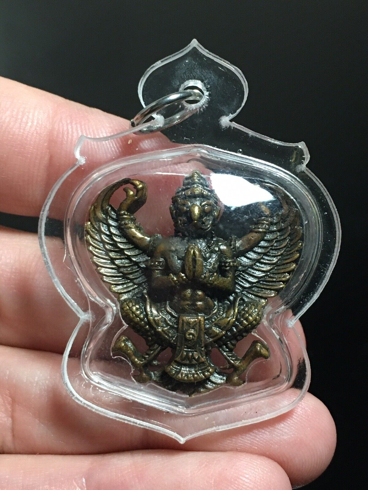 Mini Phaya-Kurt Eagle Bird Nok Amulet Talisman Luck Love Charm Protection